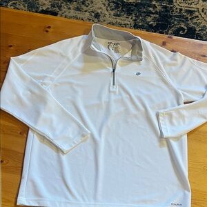 White Men's Quarter-Zip Sweatshirt by Asics